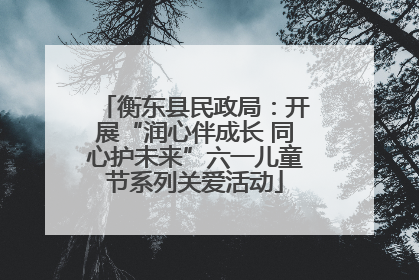 衡东县民政局：开展“润心伴成长 同心护未来”六一儿童节系列关爱活动