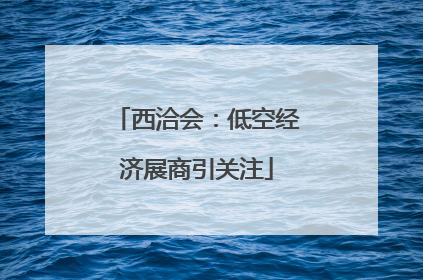 西洽会：低空经济展商引关注