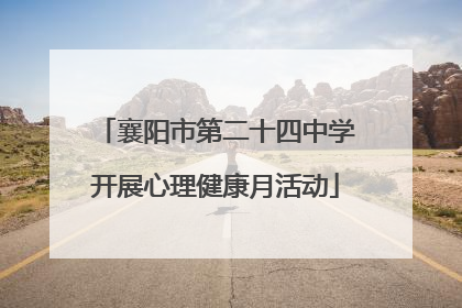 襄阳市第二十四中学开展心理健康月活动