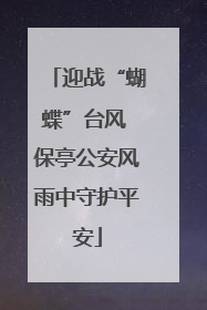 迎战“蝴蝶”台风 保亭公安风雨中守护平安