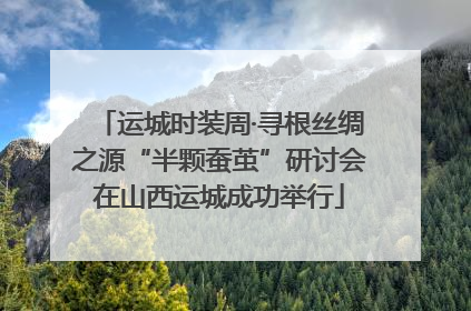 运城时装周·寻根丝绸之源“半颗蚕茧”研讨会在山西运城成功举行