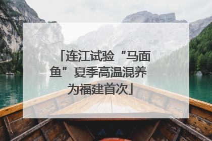 连江试验“马面鱼”夏季高温混养 为福建首次