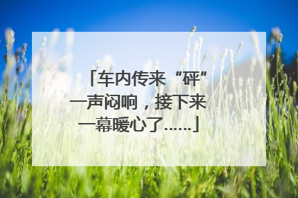 车内传来“砰”一声闷响，接下来一幕暖心了……