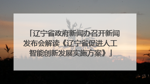 辽宁省政府新闻办召开新闻发布会解读《辽宁省促进人工智能创新发展实施方案》