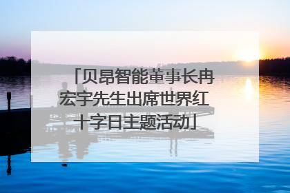 贝昂智能董事长冉宏宇先生出席世界红十字日主题活动