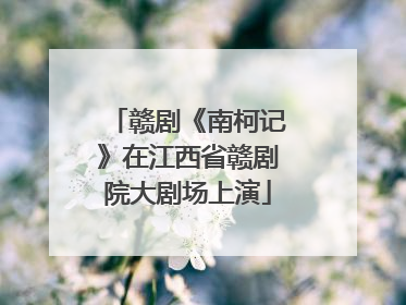 赣剧《南柯记》在江西省赣剧院大剧场上演