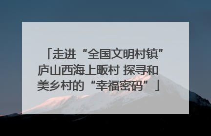 走进“全国文明村镇”庐山西海上畈村 探寻和美乡村的“幸福密码”