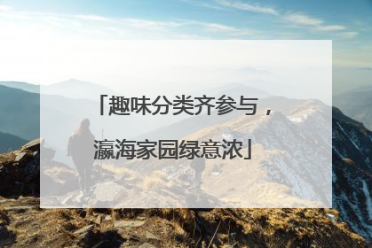 趣味分类齐参与，瀛海家园绿意浓