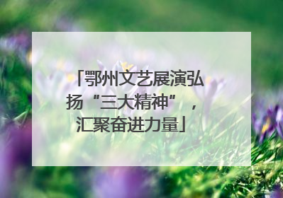 鄂州文艺展演弘扬“三大精神”，汇聚奋进力量