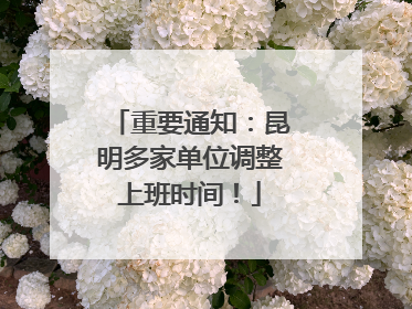 重要通知：昆明多家单位调整上班时间！