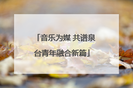 音乐为媒 共谱泉台青年融合新篇