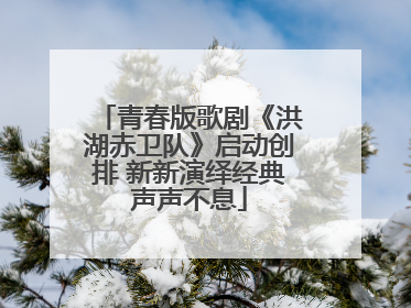 青春版歌剧《洪湖赤卫队》启动创排 新新演绎经典声声不息