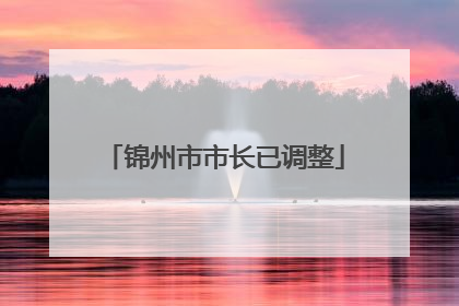 锦州市市长已调整