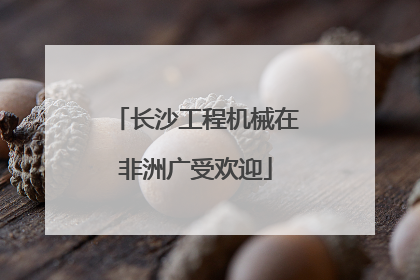 长沙工程机械在非洲广受欢迎