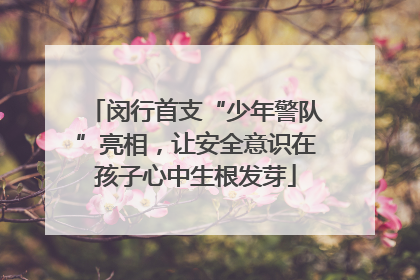 闵行首支“少年警队”亮相，让安全意识在孩子心中生根发芽