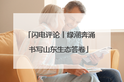 闪电评论丨绿潮奔涌 书写山东生态答卷