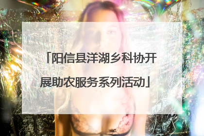 阳信县洋湖乡科协开展助农服务系列活动