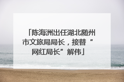 陈海洲出任湖北随州市文旅局局长，接替“网红局长”解伟