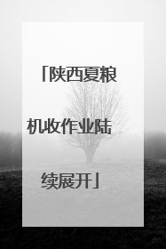 陕西夏粮机收作业陆续展开
