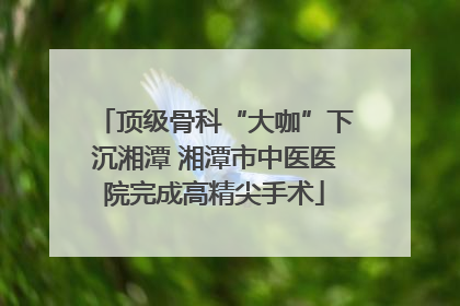 顶级骨科“大咖”下沉湘潭 湘潭市中医医院完成高精尖手术