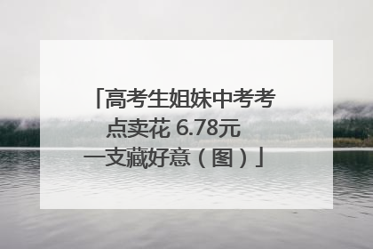 高考生姐妹中考考点卖花 6.78元一支藏好意（图）