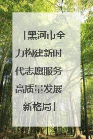 黑河市全力构建新时代志愿服务高质量发展新格局
