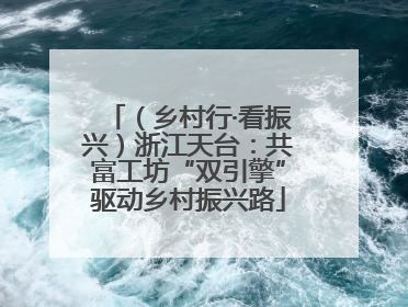 （乡村行·看振兴）浙江天台：共富工坊“双引擎”驱动乡村振兴路