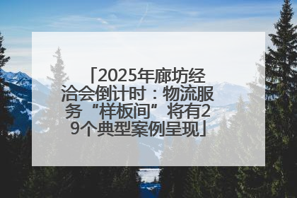 2025年廊坊经洽会倒计时：物流服务“样板间”将有29个典型案例呈现
