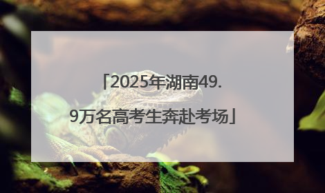 2025年湖南49.9万名高考生奔赴考场