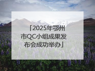 2025年鄂州市QC小组成果发布会成功举办
