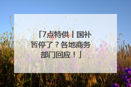 7点特供丨国补暂停了？各地商务部门回应！