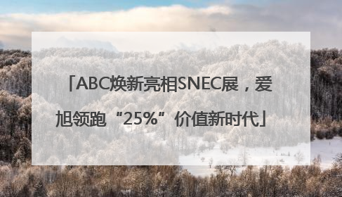 ABC焕新亮相SNEC展，爱旭领跑“25%”价值新时代